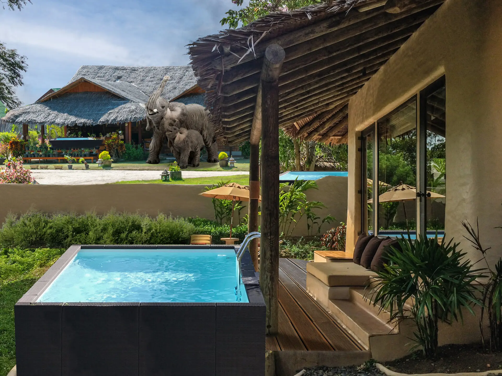 Vista detall piscines camping 1